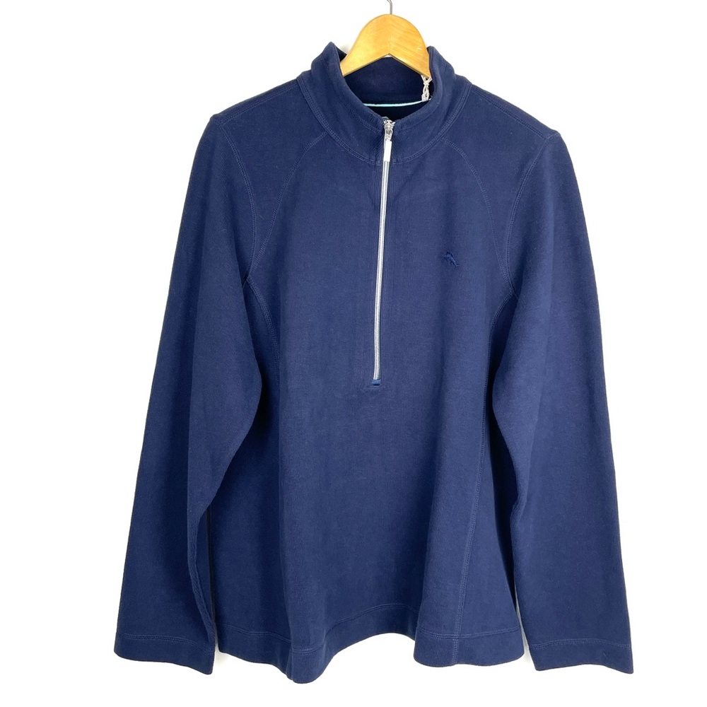 Tommy Bahama 1/2 Zip Navy Blue Sweater